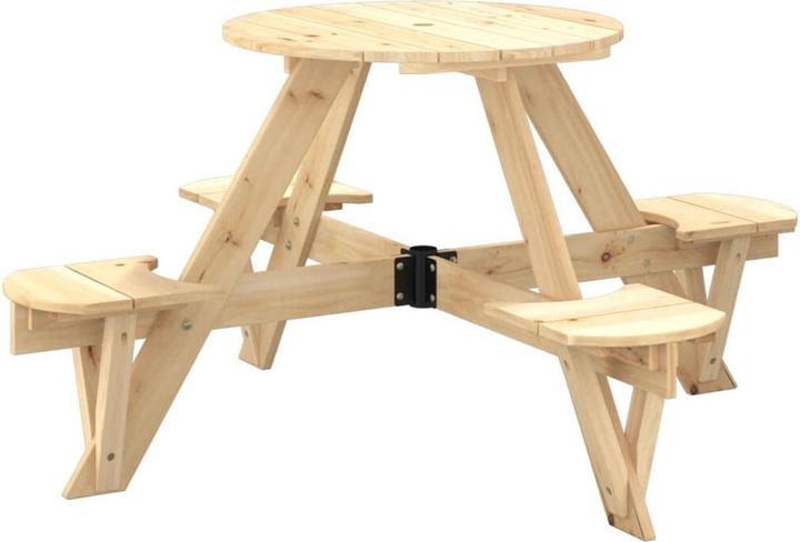 Actual product image VidaXL Picnic table for 4 children with round umbrella hole
