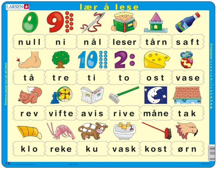 Immagine prodotto Larsen Imparare a leggere (lettere minuscole) - Norvegese (24 pezzi)
