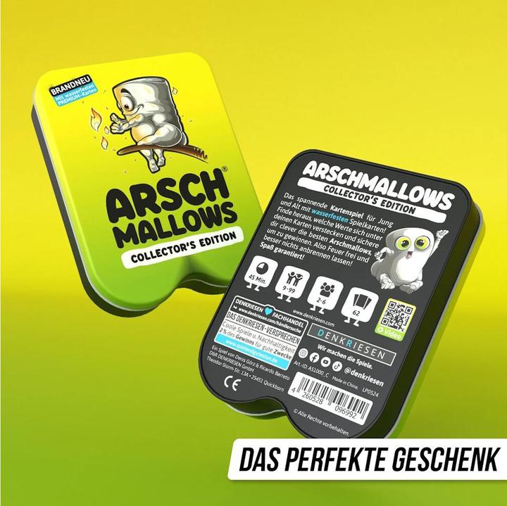 Actual product image Denkriesen ARSCHMALLOWS® - Collector's Edition – "Weniger frisst mehr." - Wasserfest