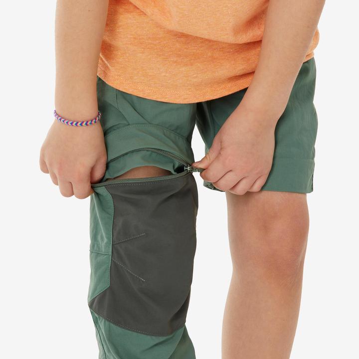 Produktbild Quechua Kids’ convertible hiking trousers, 2-6 years, MH500 - Green (92, 94, 96, 98, 102, 104, 106, 110, 116, 122, 120 B, 115 A, 100 A, 105 A, 95 A)