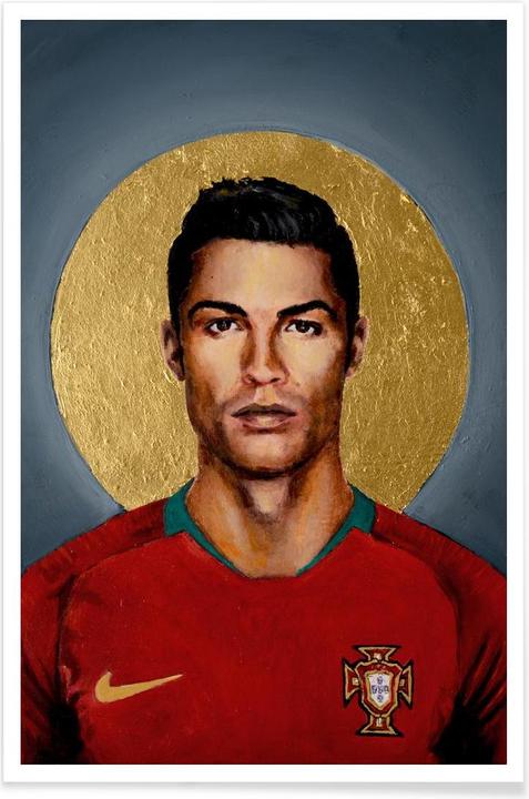 Actual product image Juniqe Football Icon - Cristiano Ronaldo (13 x 18 cm)