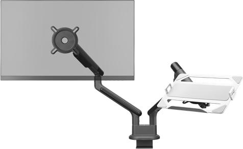 Immagine prodotto One for All Design del supporto per monitor doppio nero (Tavolo, 35")