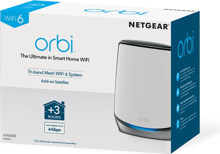 Actual product image Netgear Orbi WiFi 6 Satellit AX6000 (RBS850)