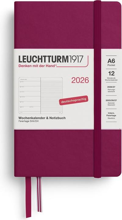 Produktbild Leuchtturm1917 Leuchtturm 1w/S Pocket Hc P.Red (A6, Deutsch)