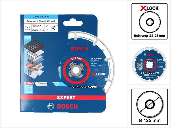 Actual product image Bosch Professional Zubehör EXPERT Diamond Metal Wheel X-LOCK cutting disc, 125 x 22.23 mm