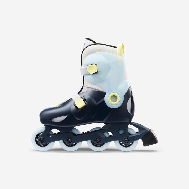 Actual product image Oxelo Play 5 Kids' Inline Skates - Blue/Lemon yellow (32, 34)