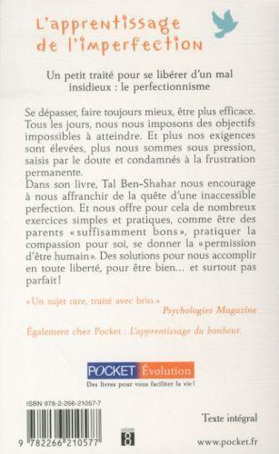 Actual product image L'apprentissage de l'imperfection (French, Ben-Shahar Valley, 2011)