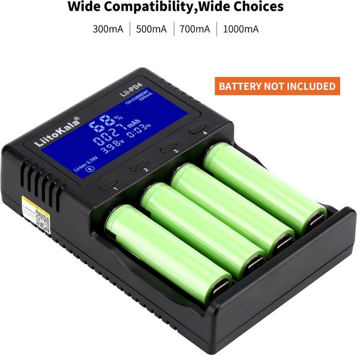 Produktbild Swaytronic Lithium-Ionen Ladegerät Lii-PD4 (1 Stk., Ladegerät ohne Akku)