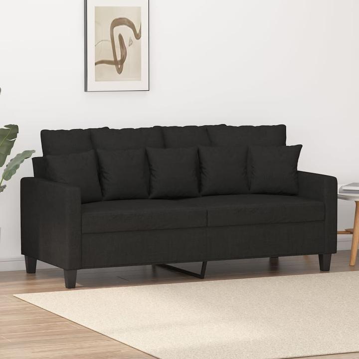 Immagine prodotto VidaXL Divano 2 posti nero 140 cm in tessuto,Colore: Nero,Materiale (2 posti)