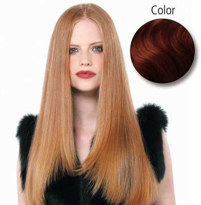 Balmain glatt 55-60cm 133 dunkelkupferblond 10 Stück Echthaar Fill-In Extensions (Dunkelkupferblond, 60 cm)