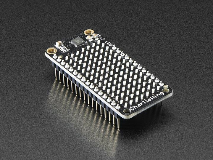 Image du produit Adafruit Matrice d'affichage LED CharliePlex 15x7 FeatherWing Whi (Écran)
