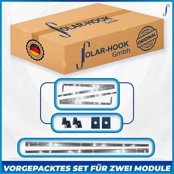 Produktbild Solar Hook Aufständerung für 2 Solarmodule 380-430Wp Basis-System (Solaranlage Montagematerial)