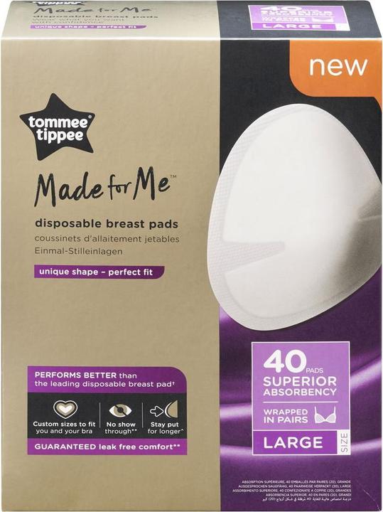 Immagine prodotto Tommee Tippee Imbottiture in reggiseno, L, bianco, 40 pezzi, 423635 (40 x)