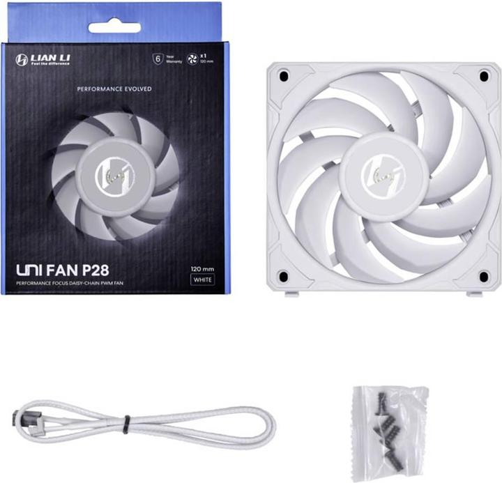 Produktbild Lian-Li UNI FAN P28 Lüfter - 120mm, weiss (120 mm, 1 x)