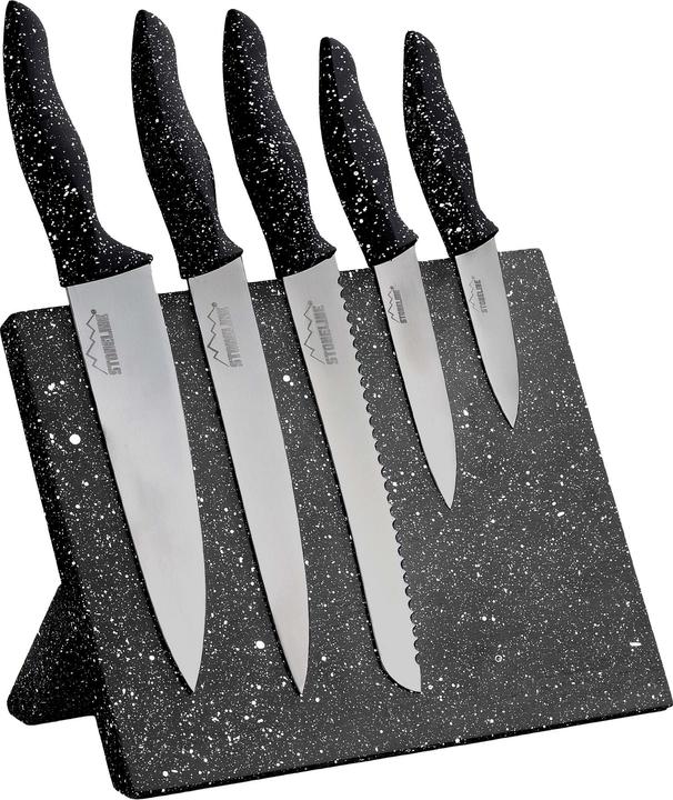 Actual product image Stoneline 5-piece knife set with block