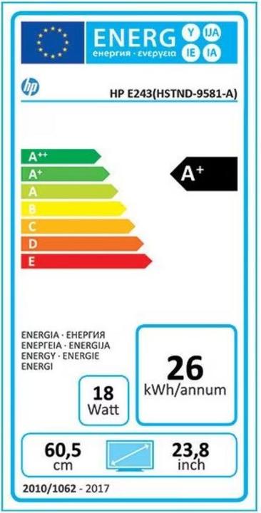 Etichetta energetica HP EliteDisplay E243m (1920 x 1080 pixel, 24")