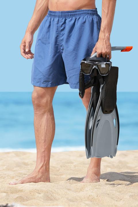 Produktbild Bestway Hydro-Pro BlackSea Snorkel & Fin Set, Adult, Half face mask, Tempered glass, Assorted colour