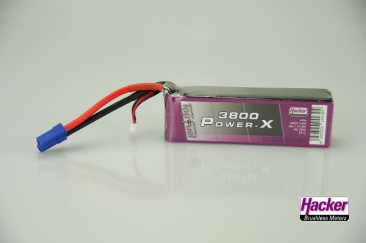 Actual product image Hacker TopFuel LiPo Battery 14.8V 3800mAh 35C (14.40 V, 3800 mAh)