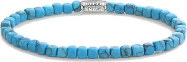Rebel Rose - Turquoise beaded bracelet Roll The Dice RR-40094-S - Dimension: 15 cm - XS (M) (15 cm)