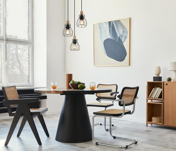 Image du produit Globo Suspension Mina noir mat 3xE27 (E27)