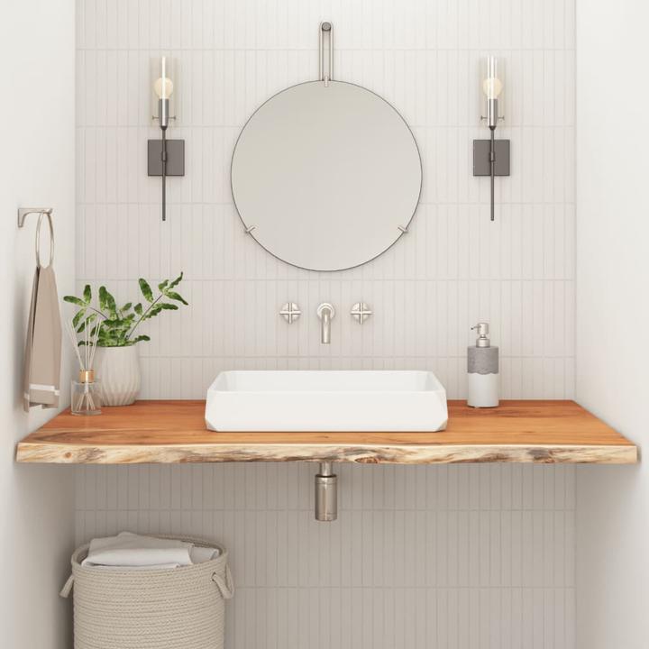 Immagine prodotto VidaXL Piano del tavolo rettangolare con bordo ad albero Piano del mobile in legno massiccio di acacia