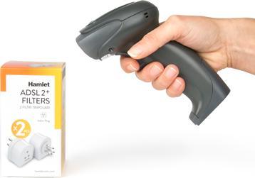 Produktbild Hamlet HBCS1D10W Barcode-Lesegerät Handlesegerät für Barcodes 1D Laser Schwarz (1D-Barcodes)