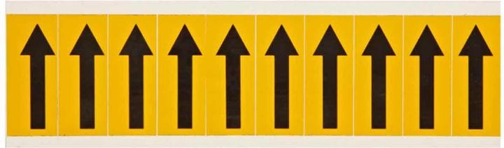Actual product image Brady 1534-ARO, B-946, vinyl, inscription: -> (arrow), black on yellow, 22 x 57mm, character height 5
