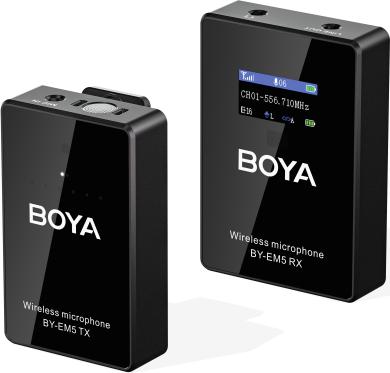 Produktbild Boya BY-EM5-K1 - UHF-Kit 1x Transmitter / 1x Receiver (BY-EM5-K1)