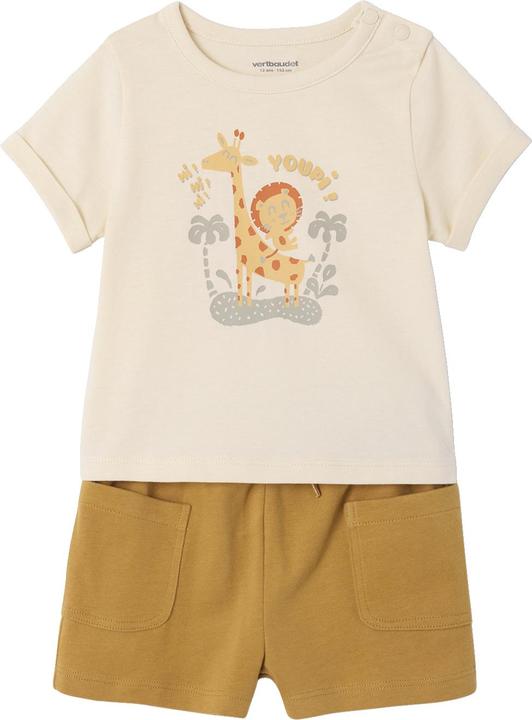 Vertbaudet Bio-Kollektion: Baby-Set aus bedrucktem T-Shirt & Shorts