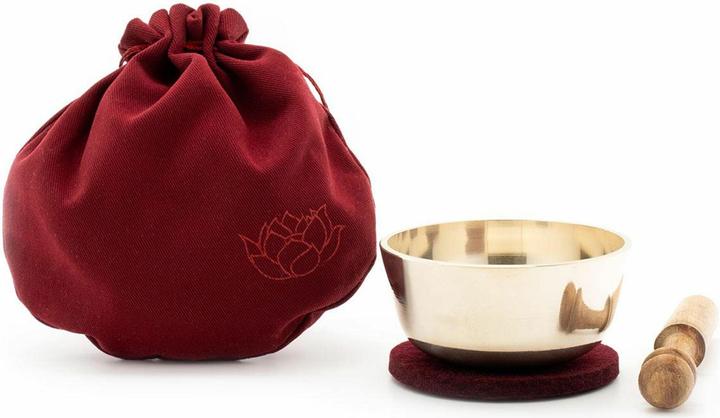 Klangschalen-Center Singing bowl set in a red bag (Singing bowl)