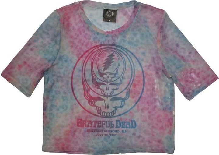 Actual product image Grateful Dead Womens/Ladies Concentric Skulls Crop Top (S)