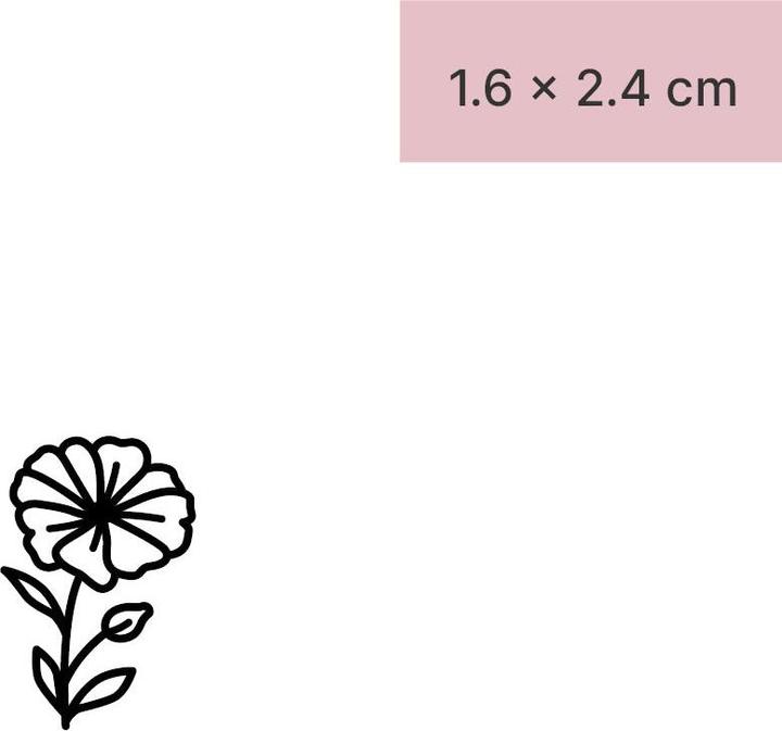 Actual product image minink Temporary tattoo - Flower