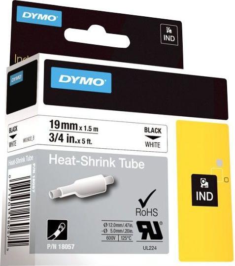 Produktbild Dymo Rhino Heissschrumpfschlauch (1.90 cm, Weiss)