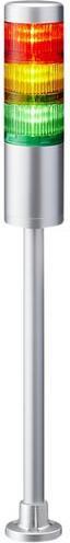 Actual product image Patlite LED Signal Tower No Flash/Buzz, Silver
