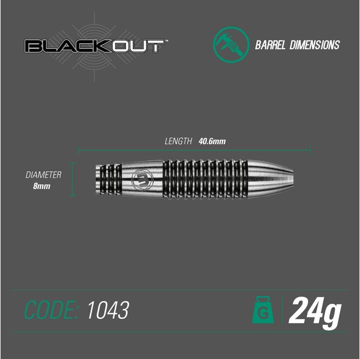 Actual product image Winmau Steeldart Blackout 1043-24g (24 g)