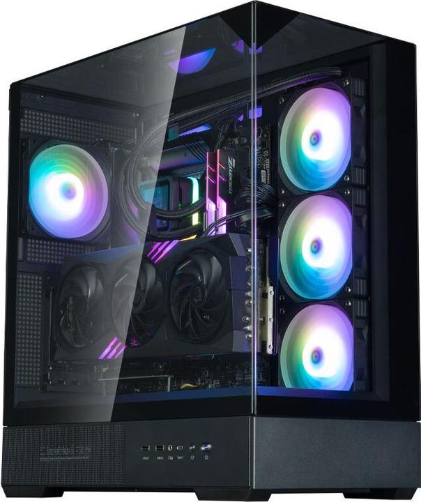 Actual product image Zalman Boitier Moyen Tour ATX P40 Prism RGB avec panneaux vitrés (Noir) (Mini-ITX, ATX)