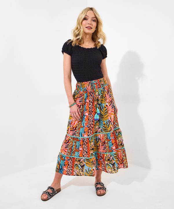 Produktbild Joe Browns Tropical Print Lace Insert Tiered Maxi Skirt (38)
