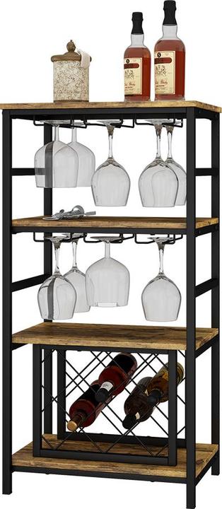 Actual product image Vichy Wine rack Vela, Rustic oak, 50 x 100 cm with glass holder (8 Fl.)