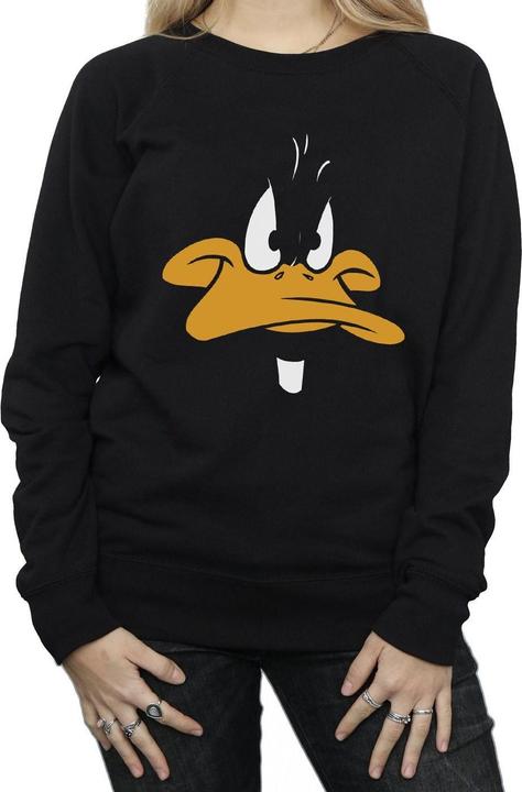 Actual product image Looney Tunes Womens/Ladies Daffy Duck Face Sweatshirt (XL)