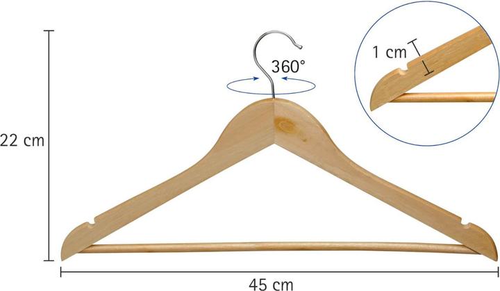 Produktbild Maul Kleiderbügel Holz (8 x)