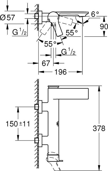 Immagine prodotto Grohe Miscelatore per vasca da bagno Allure, a vista, spazzolato caldo tramonto