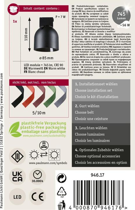Actual product image Paulmann Gurt-System ULine Spot Ronde (745 lm)