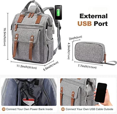 Actual product image Only-Bags.Store Backpack, Laptop School Backpack Teen 15.6 Inch Daypack with USB Charging Port, Waterproof