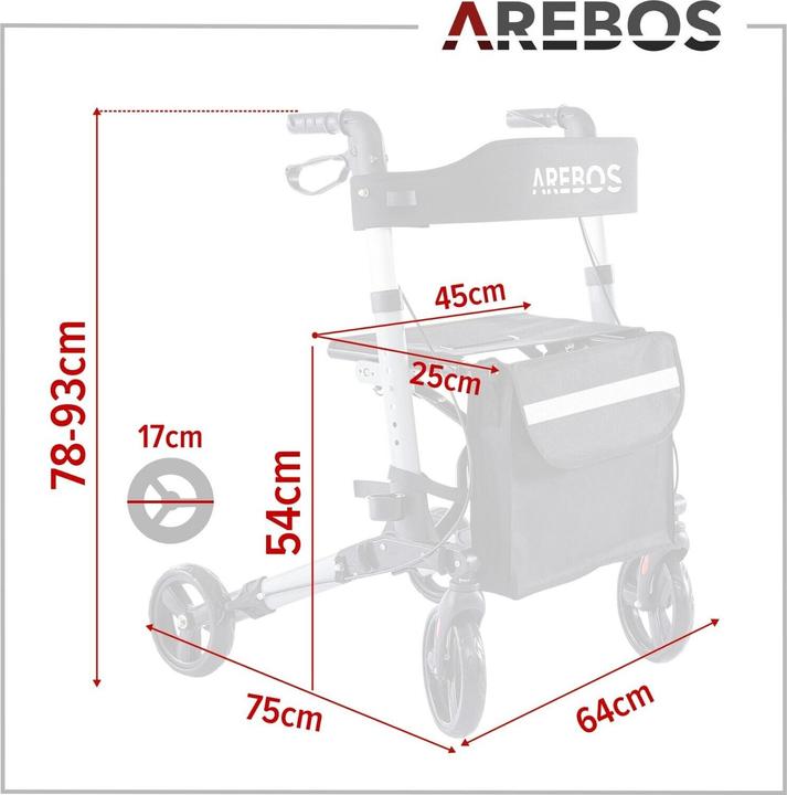Produktbild Arebos Rollator