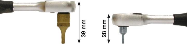 Actual product image HAZET Reversible ratchet for bits 2264-1 ∙ Hexagon, hollow 8 mm (5/16 inch) (5/16")