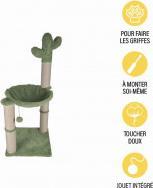 Produktbild Lola Toys Kaktus-Kratzbaum mit Spielzeug und Polyester-Hänge