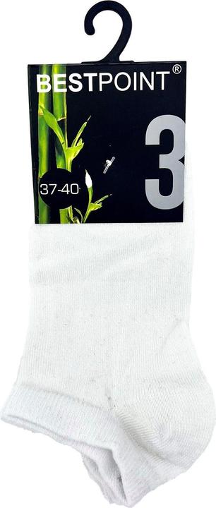 Produktbild JTI Söckchen aus Bambus, Weiss - 3er-Pack (3er Pack, 37 - 40, 41 - 45)