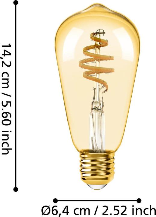 Immagine prodotto EGLO Illuminante (E27, 4.90 W, 360 lm, 1 x, G)
