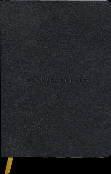 Image du produit Clairefontaine Carnet brochure cousue Flying Spirit Black A5 180 pages DOT couverture cuir lisse papier ivoire 90g (A5, Couverture rigide)