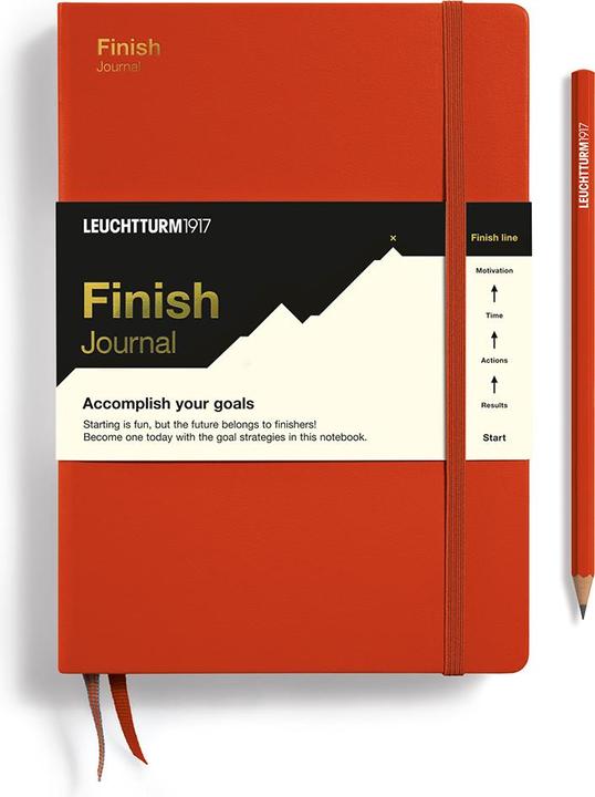 NotizbuchFinishJournalENFoxRed (15 x 21 cm, Harter Einband)